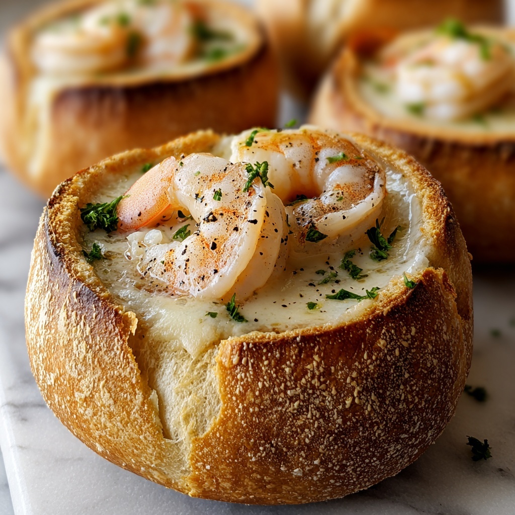Stuffed Seafood Bread Bowl Recipe - Recipe Image