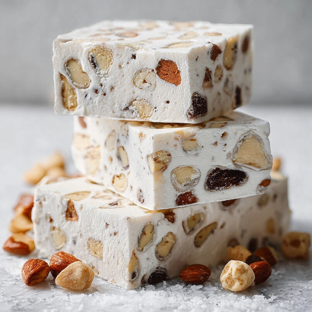 Homemade Nougat Bars Recipe - Recipe Image
