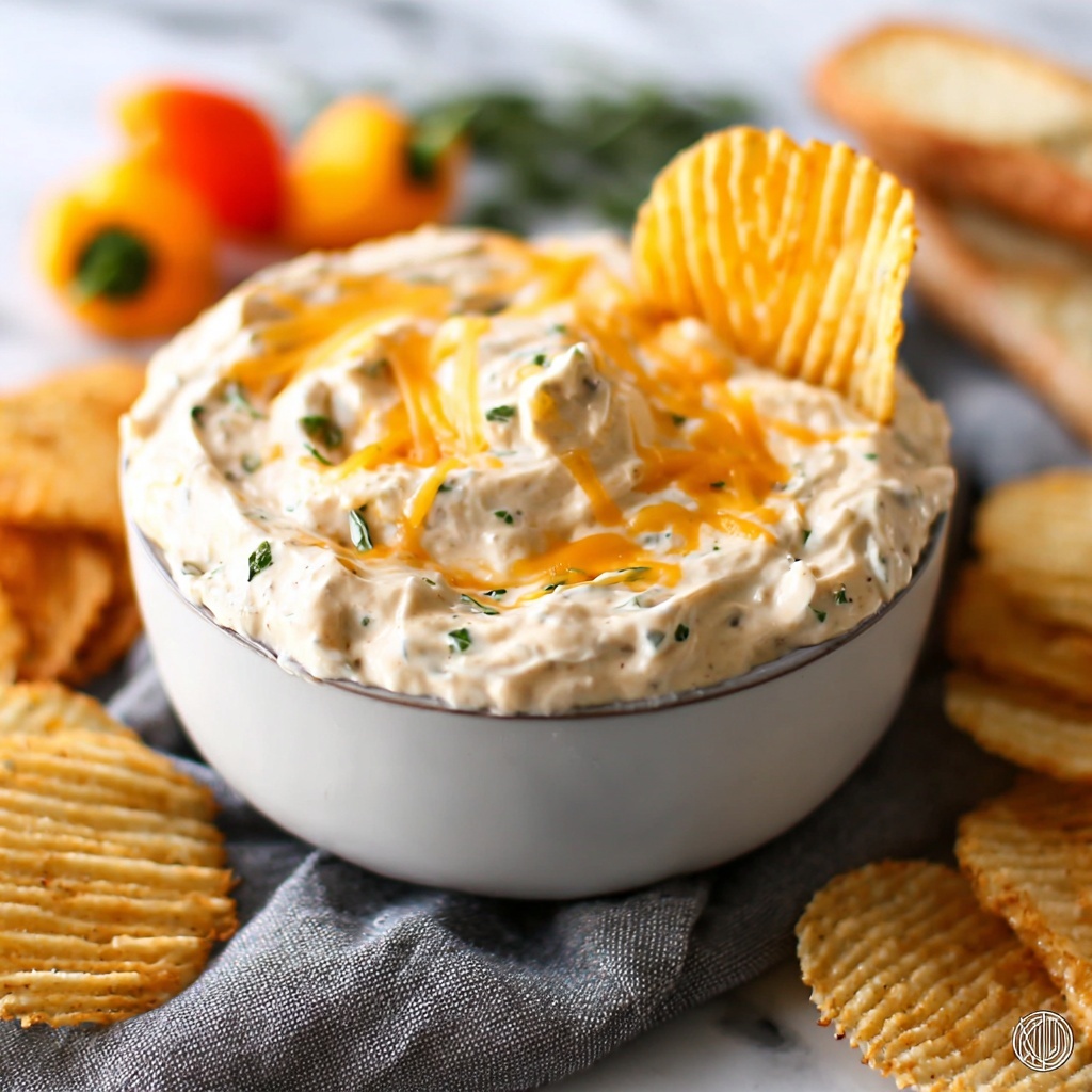 Cheesy Chive Warm Dip Recipe - Recipe Image