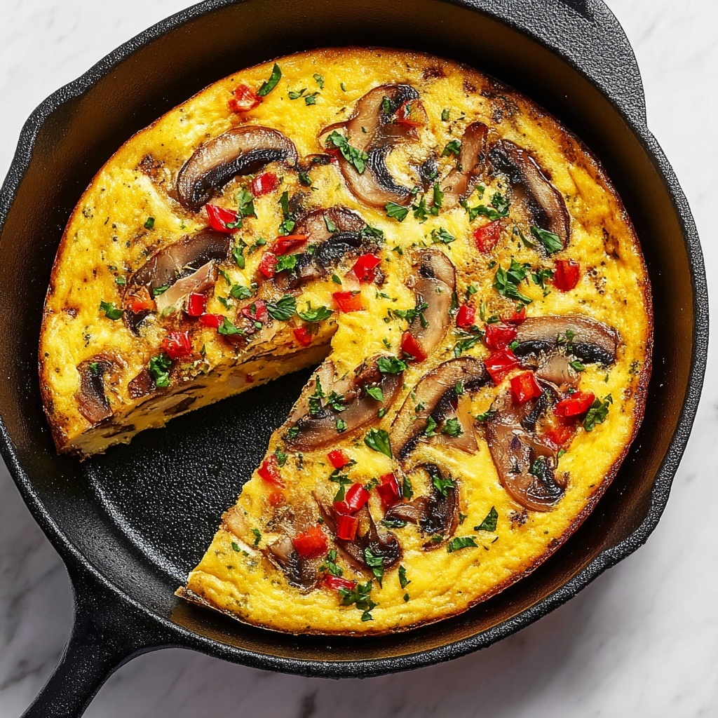 Vegetable Mushroom and Bell Pepper Frittata Recipe - Recipe Image