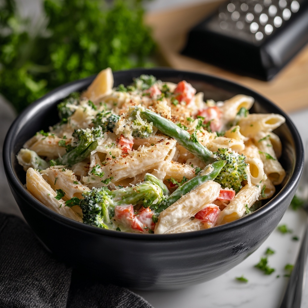 Creamy Pasta Primavera Recipe - Recipe Image