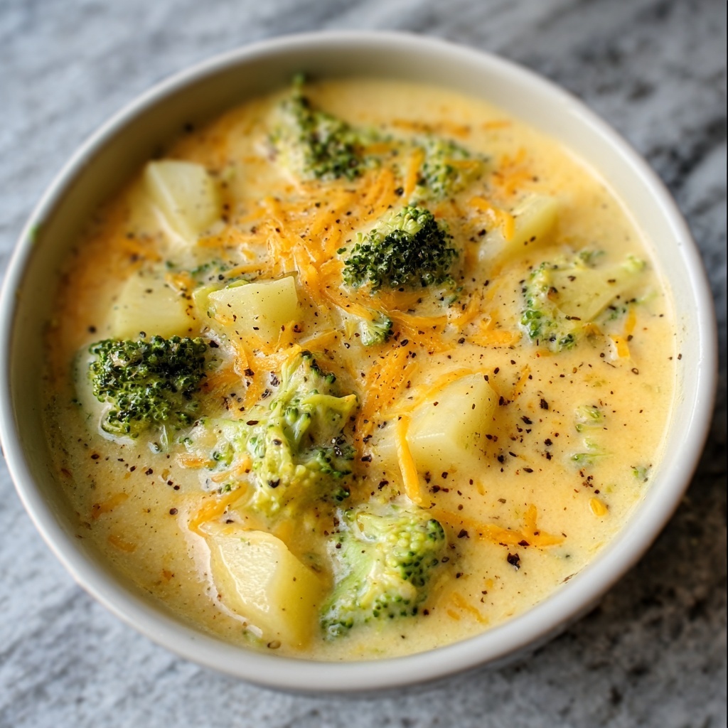 Crockpot Potato Broccoli Cheddar Soup Recipe - Recipe Image