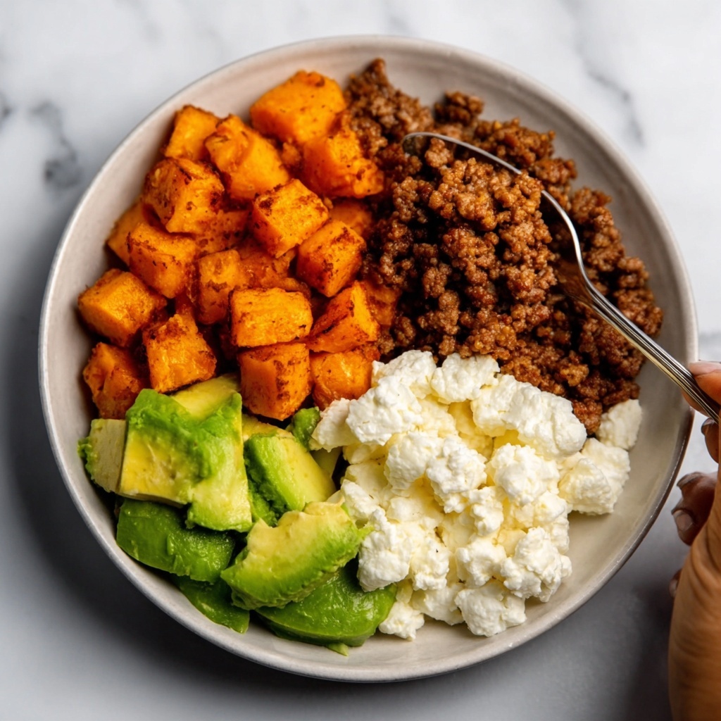 Hot Honey Sweet Potato Beef Bowls Recipe - Recipe Image