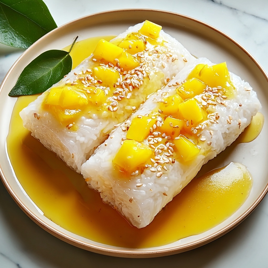 Sweet Mango Sticky Rice Rolls Recipe - Recipe Image