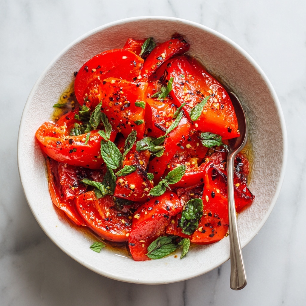Roasted Red Pepper Salad: An Amazing Ultimate Recipe - Recipe Image