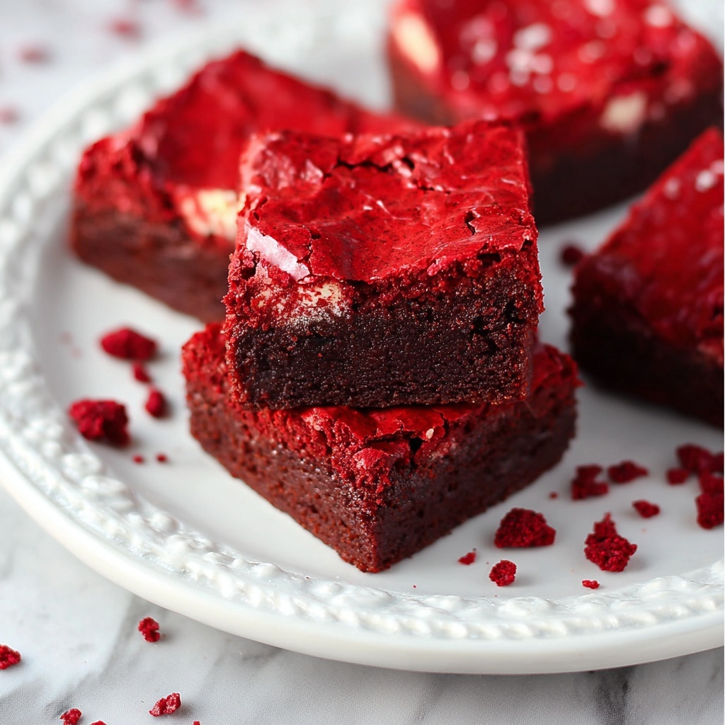 Kiss Me Red Velvet Brownies Recipe - Recipe Image