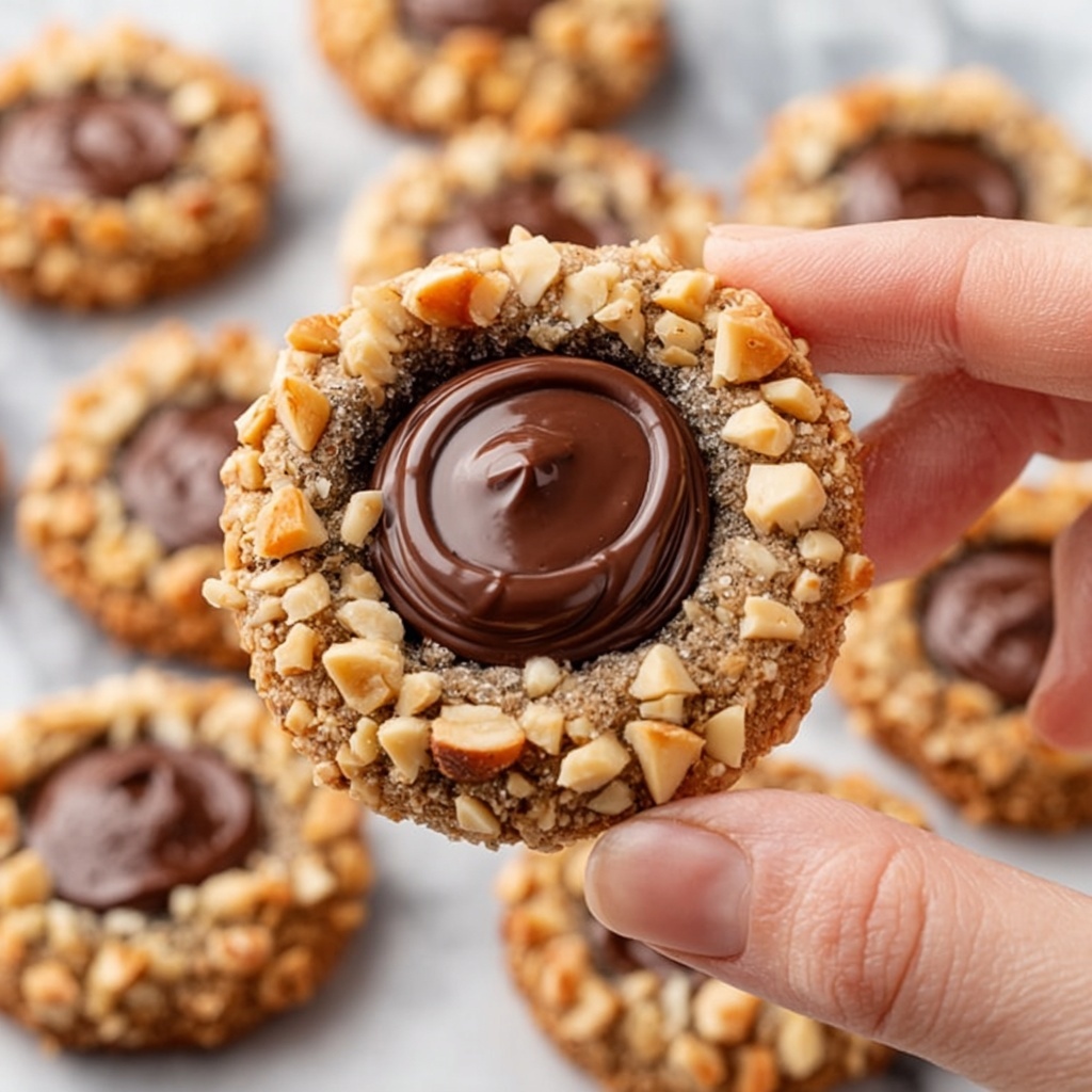 Chocolate Hazelnut Thumbprint Cookies Recipe - Recipe Image