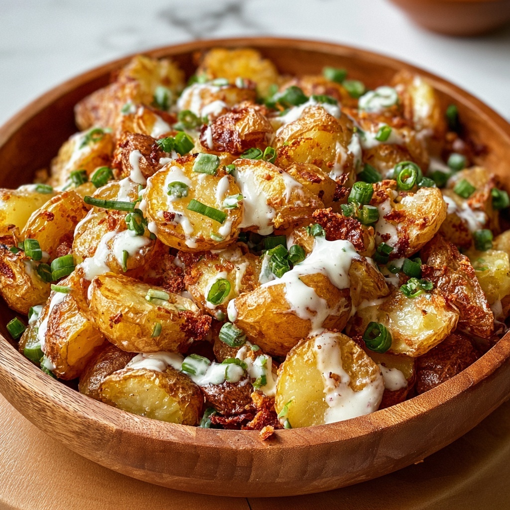 Crispy Smashed Potato Salad Recipe - Recipe Image