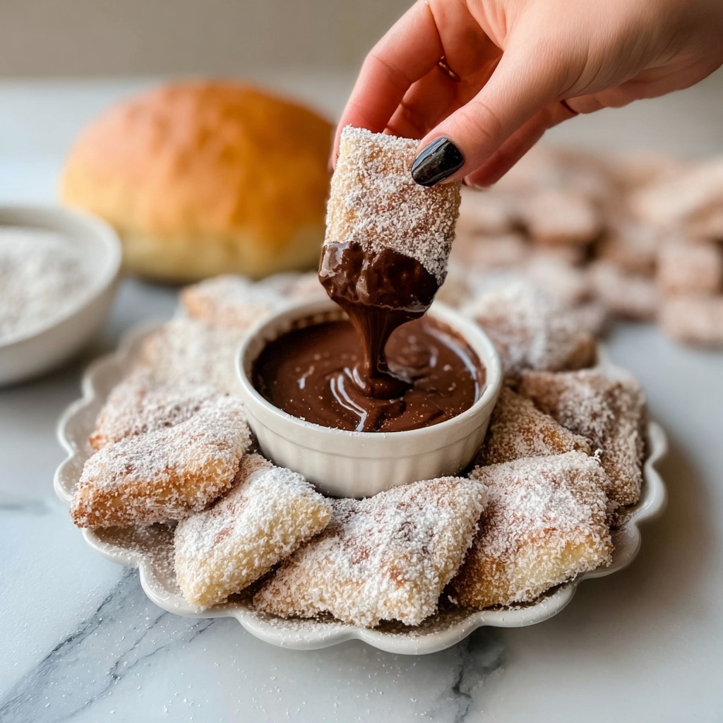 Baked Churro Chips with Chocolate Ganache Dip Recipe - Recipe Image