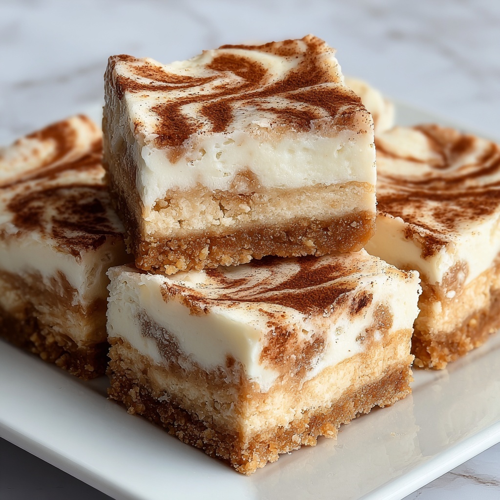 Blender Cinnamon Roll Cheesecake Bars Recipe - Recipe Image