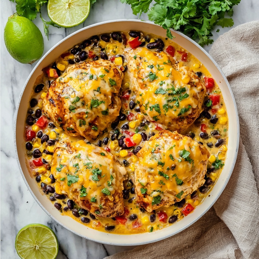 Cowboy Chicken Bake with Black Beans, Corn, and Melted Cheese Recipe - Recipe Image