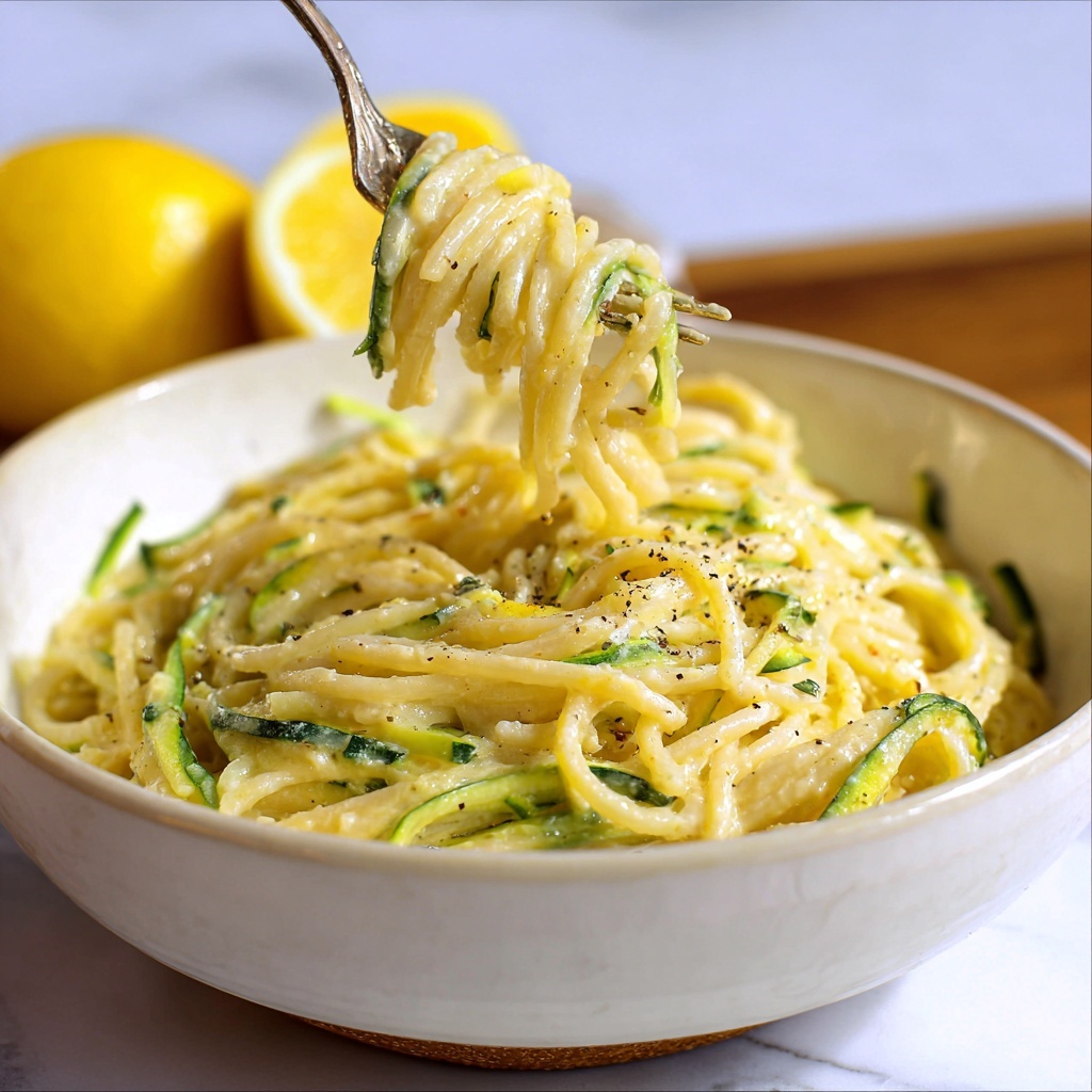 Creamy Lemon Zucchini Pasta Recipe - Recipe Image