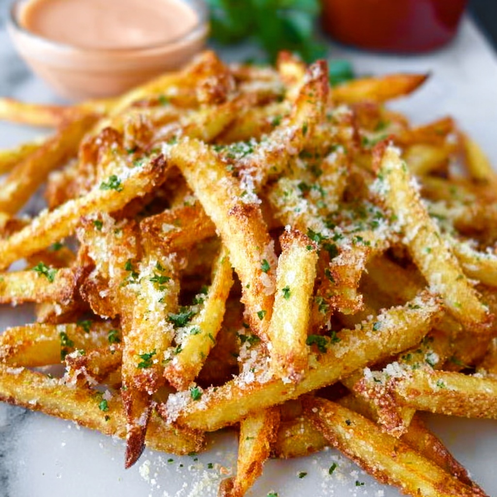 Air Fryer Garlic Parmesan Fries Recipe - Recipe Image