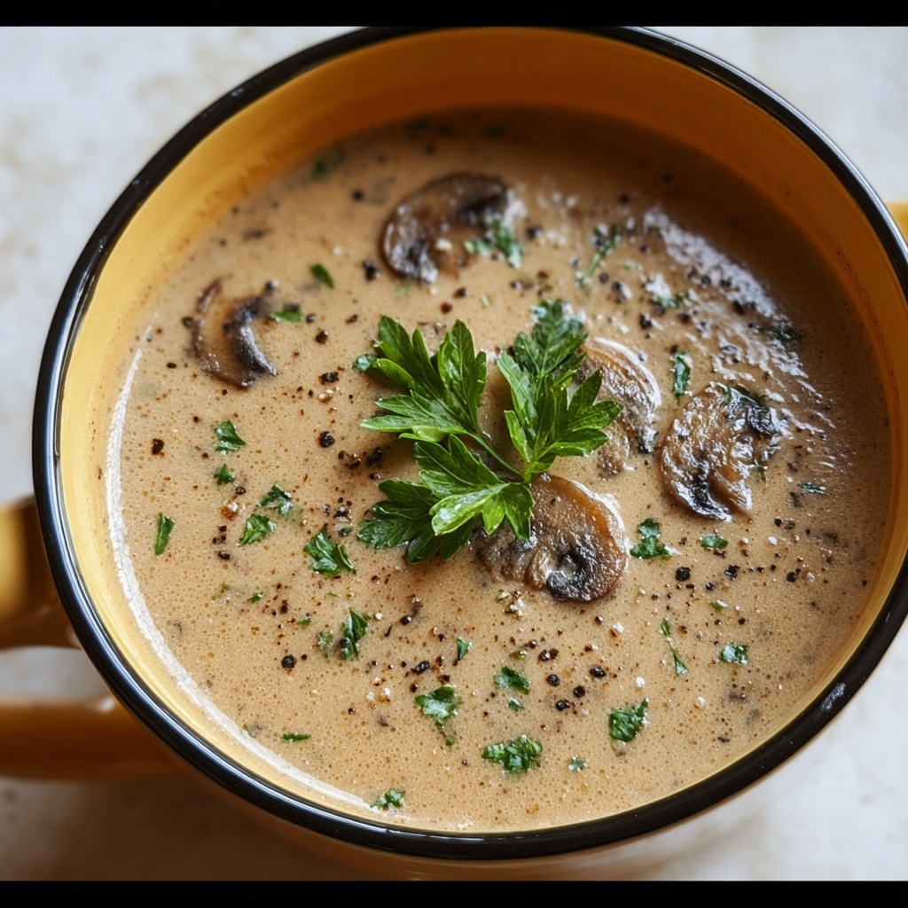 Decadent and Creamy Mushroom Soup Recipe - Recipe Image