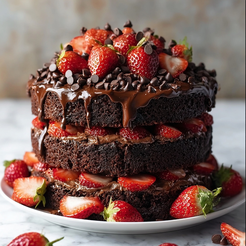 Chocolate Covered Strawberry Cake Recipe - Recipe Image