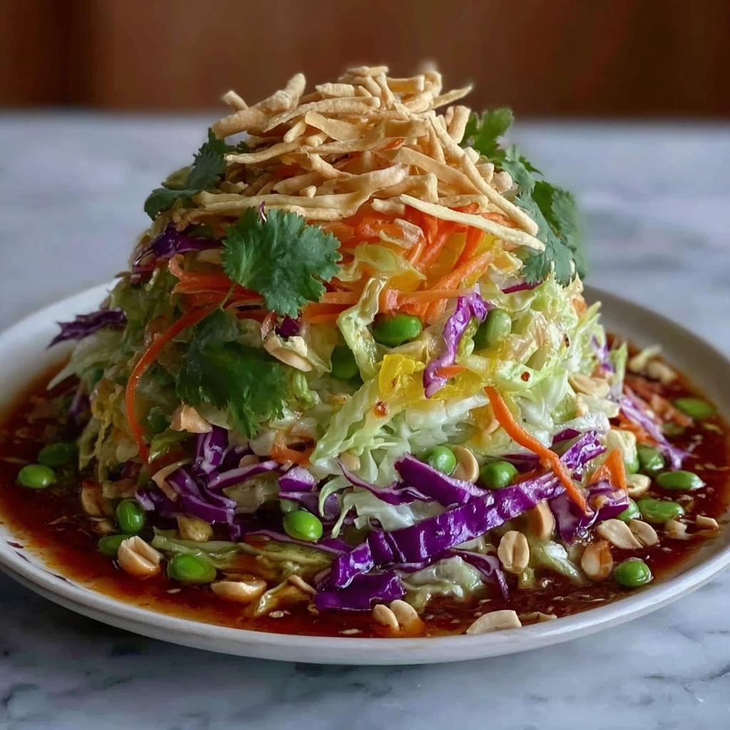 Crunchy Asian Cabbage Slaw with Addictive Sesame Dressing Recipe - Recipe Image