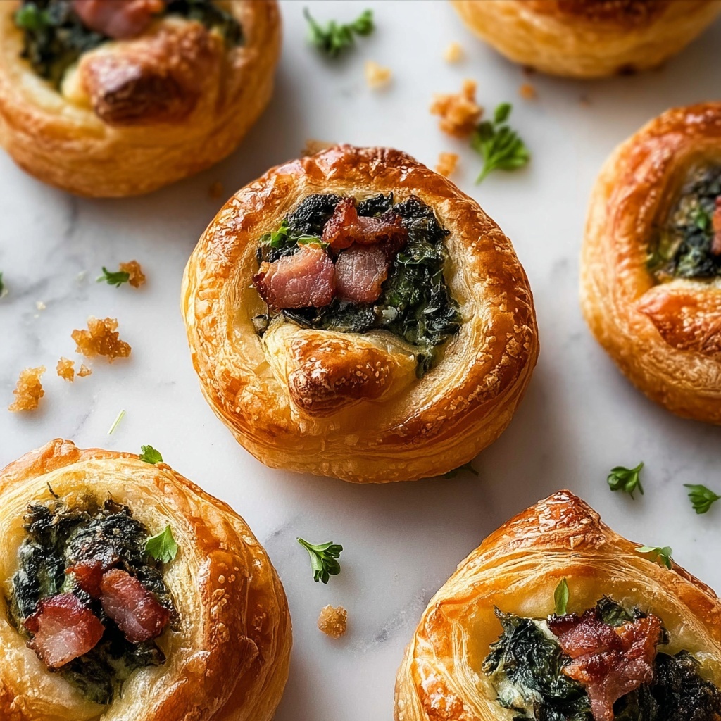Spinach and Bacon Fluffernutter Puffs Recipe - Recipe Image