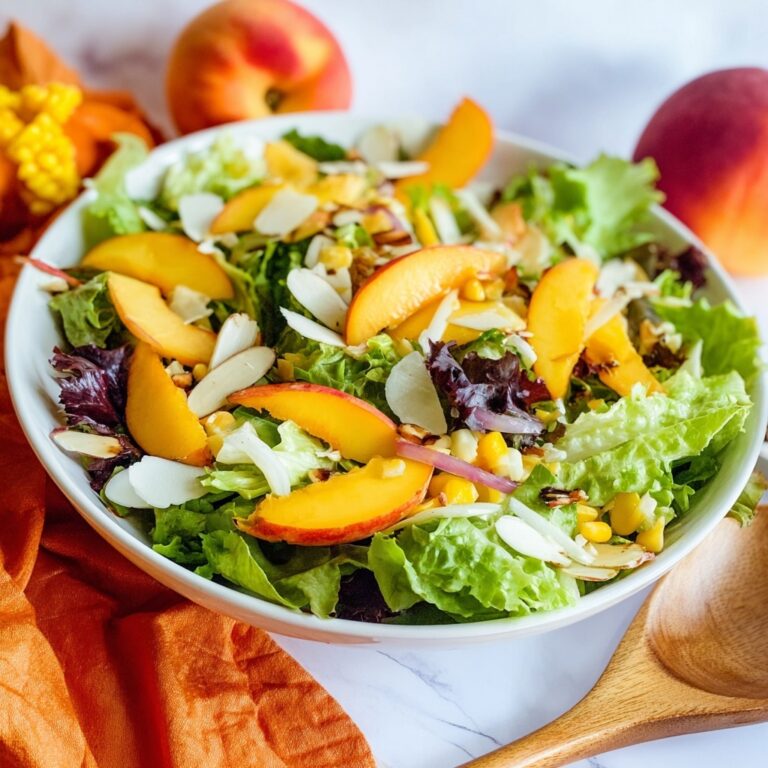 Fresh Peach Salad with Toasted Almonds and Goat Cheese Recipe
