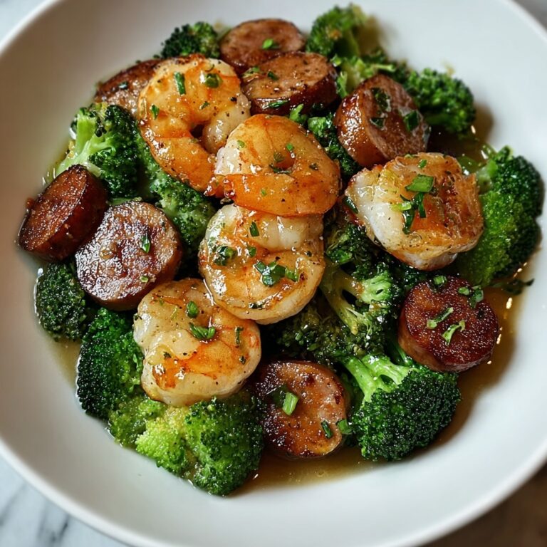 Honey Garlic Shrimp, Sausage & Broccoli Recipe