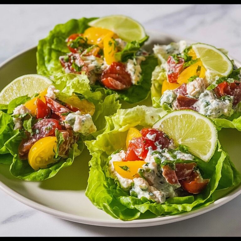 BLT Chicken Salad Lettuce Wraps Recipe