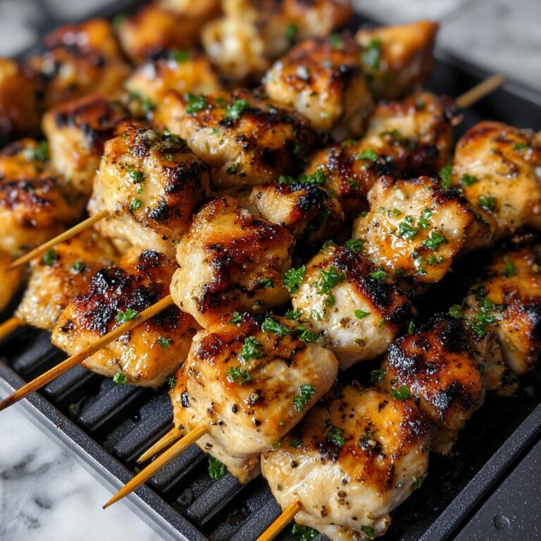 Air Fryer Garlic Parmesan Chicken Skewers Recipe
