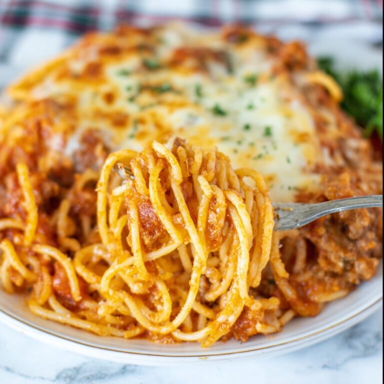 TikTok Spaghetti Alfredo Bake Recipe