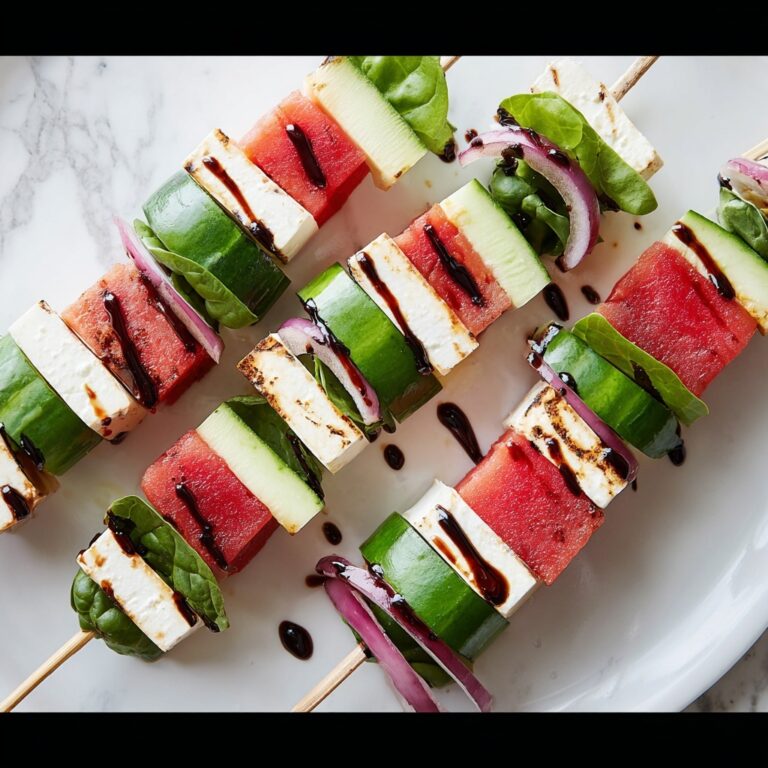 Watermelon Cucumber Feta Skewers Recipe