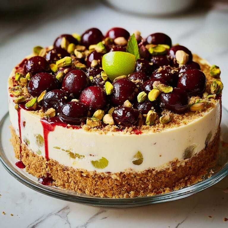 Luscious Lemon-Lime Cherry Pistachio Cheesecake Recipe