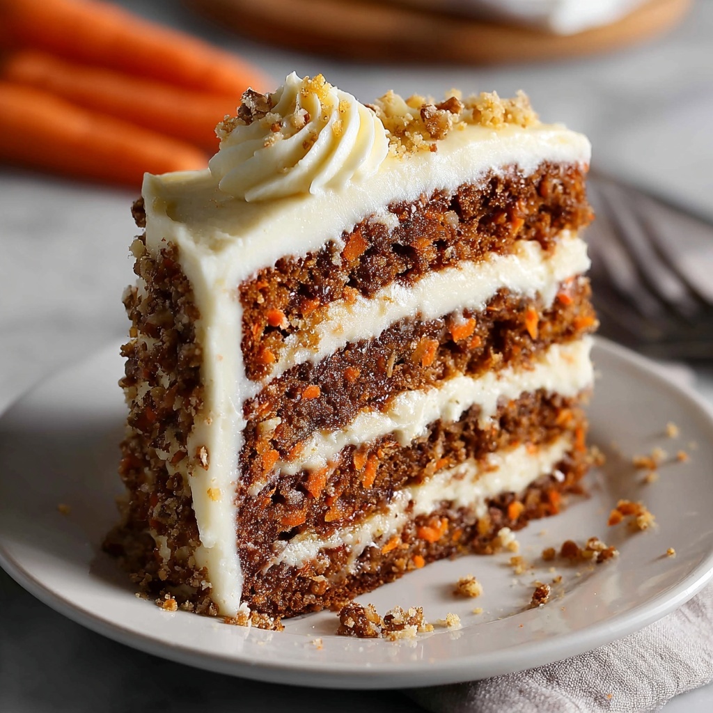 Moist Carrot Cake with Cream Cheese Frosting Recipe - Recipe Image