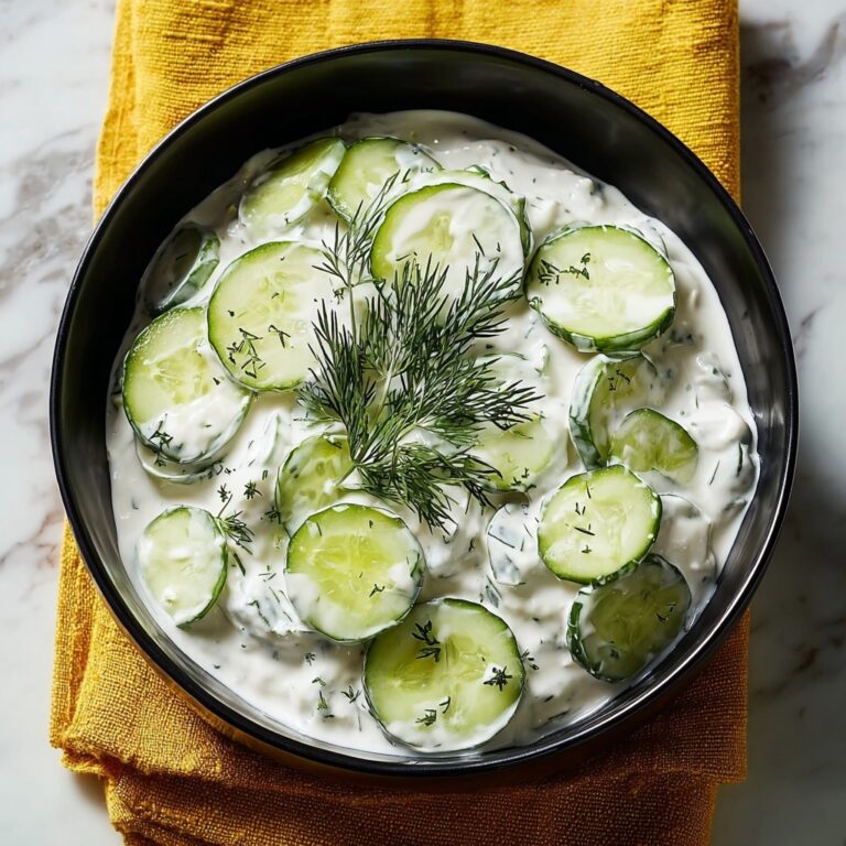 Dad’s Creamy Cucumber Salad Recipe