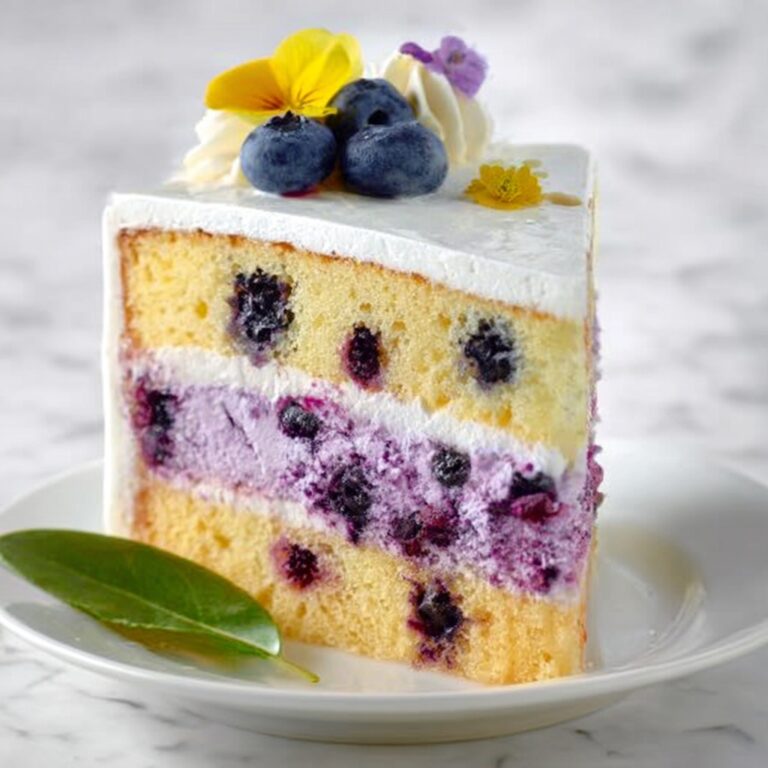 Lemon Blueberry Cheesecake Cake Recipe