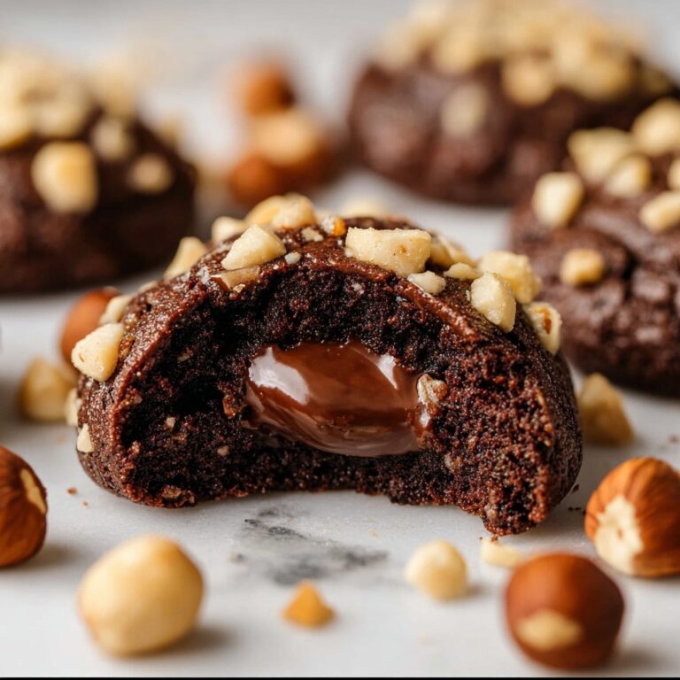 Chocolate Hazelnut Thumbprint Cookies with Nutella Ganache Recipe