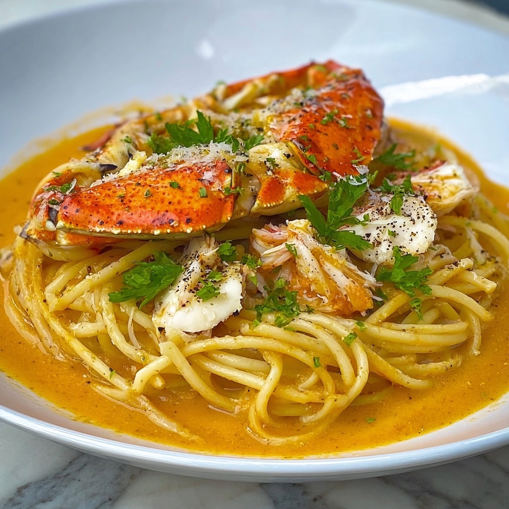 King Crab Pasta with Tomato and Ouzo Sauce Recipe - Recipe Image