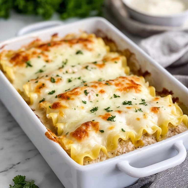 Chicken Alfredo Lasagna Rolls Recipe