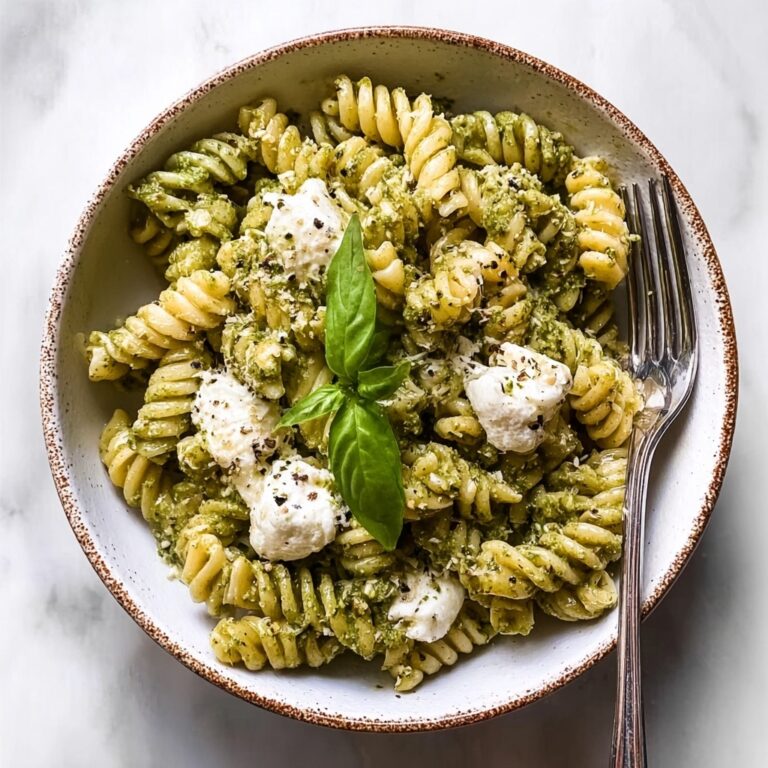 One Pot Melty Burrata Lemon Pesto Pasta Recipe
