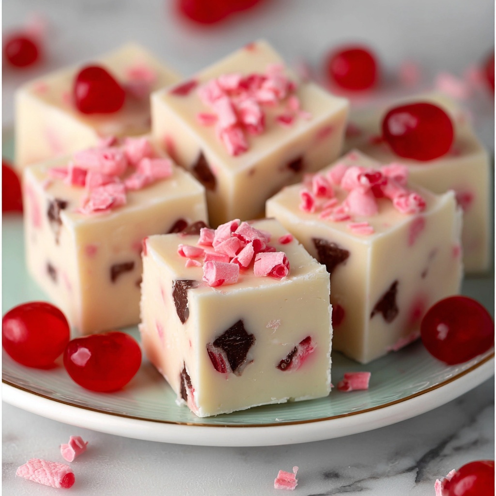 White Chocolate Cherry Fudge Recipe - Recipe Image