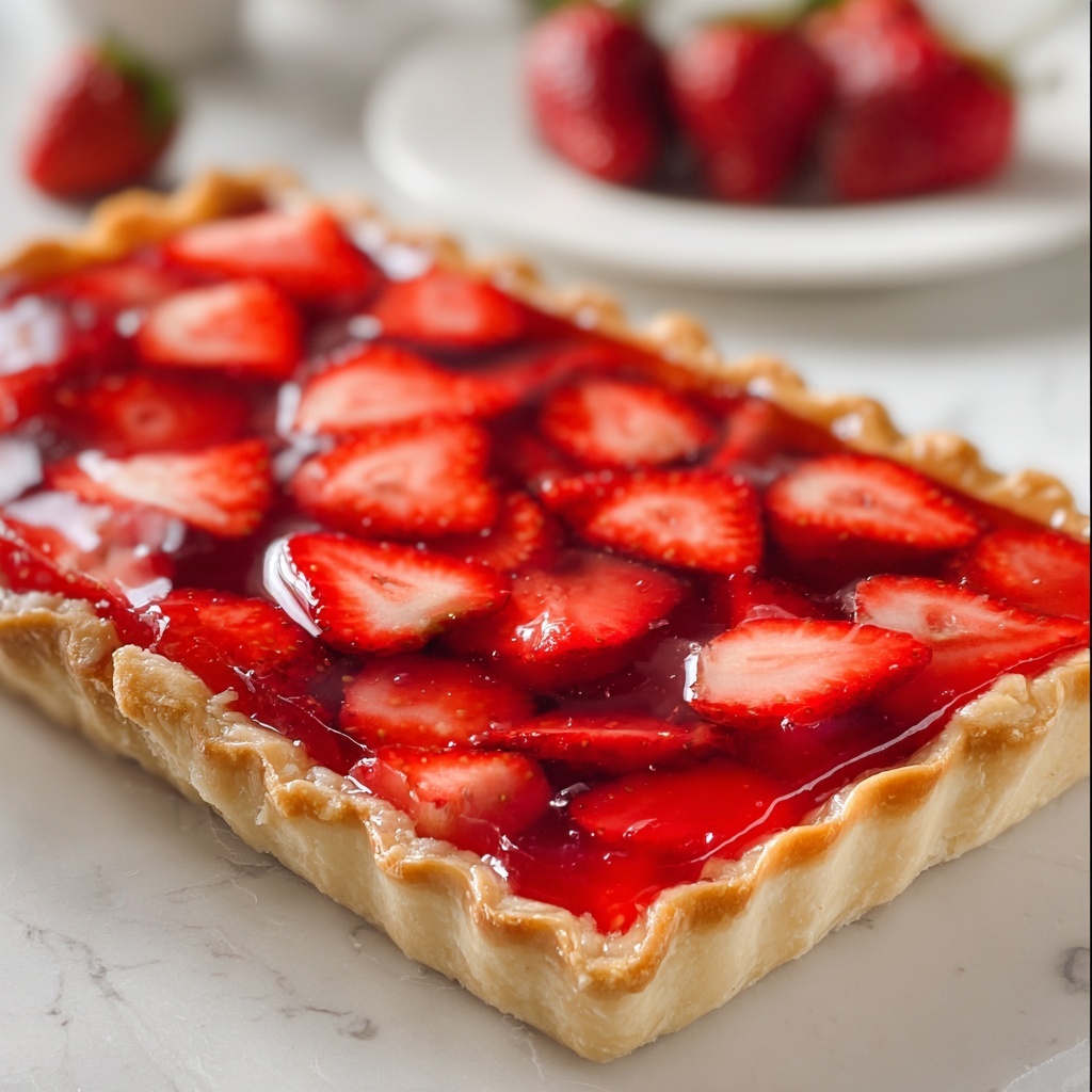 Easy Strawberry Slab Pie Recipe - Recipe Image