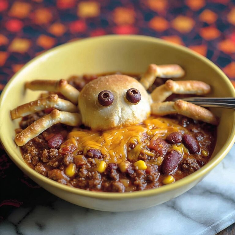 Cauldron of Chili with Spider Breads Recipe