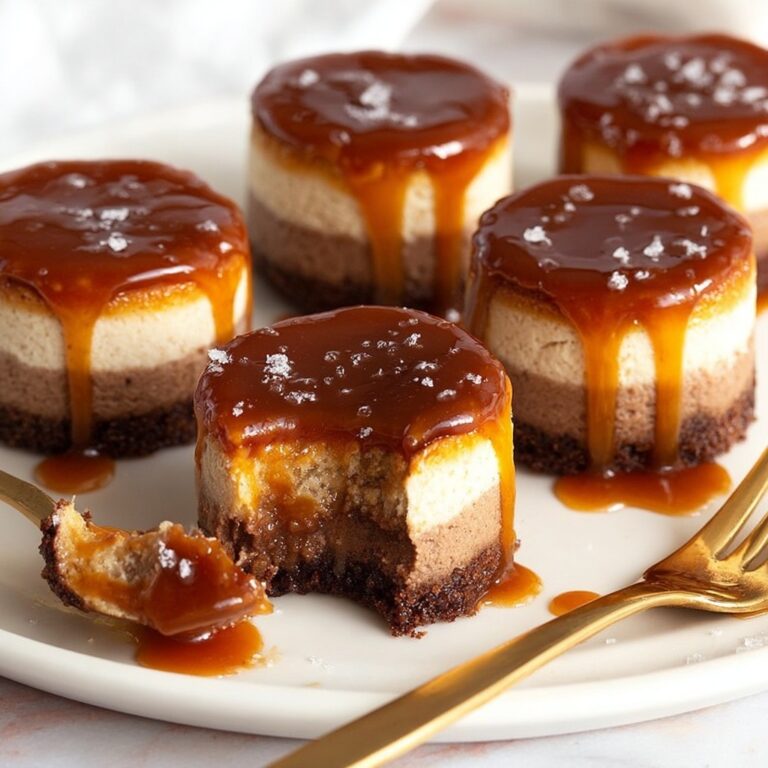 Salted Caramel Mocha Cheesecakes Recipe
