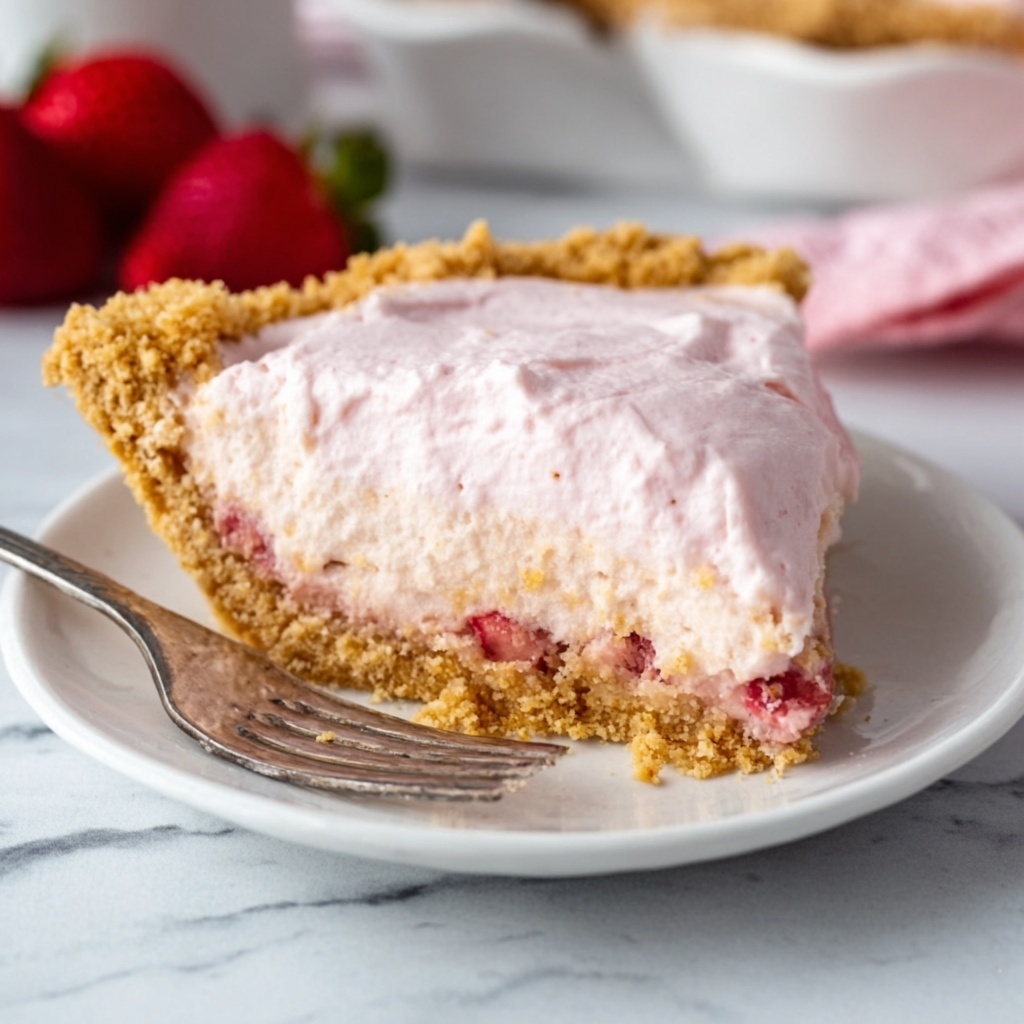 No-Bake Strawberry Lemonade Pie Recipe - Recipe Image