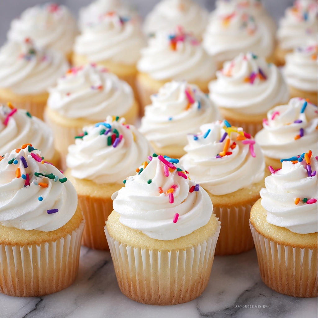 Bakery-Style Vanilla Cupcakes Recipe - Recipe Image