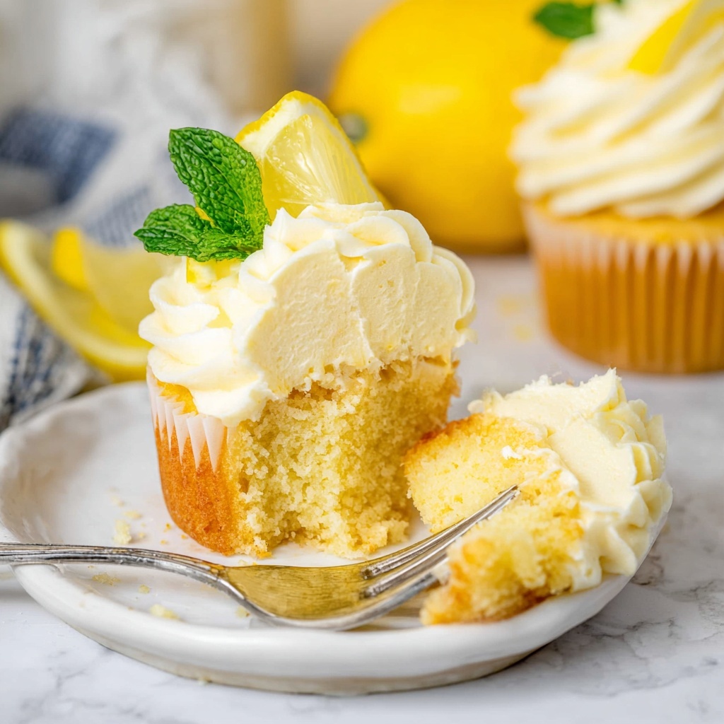 Lemon Cupcakes with Lemon Buttercream Frosting Recipe - Recipe Image