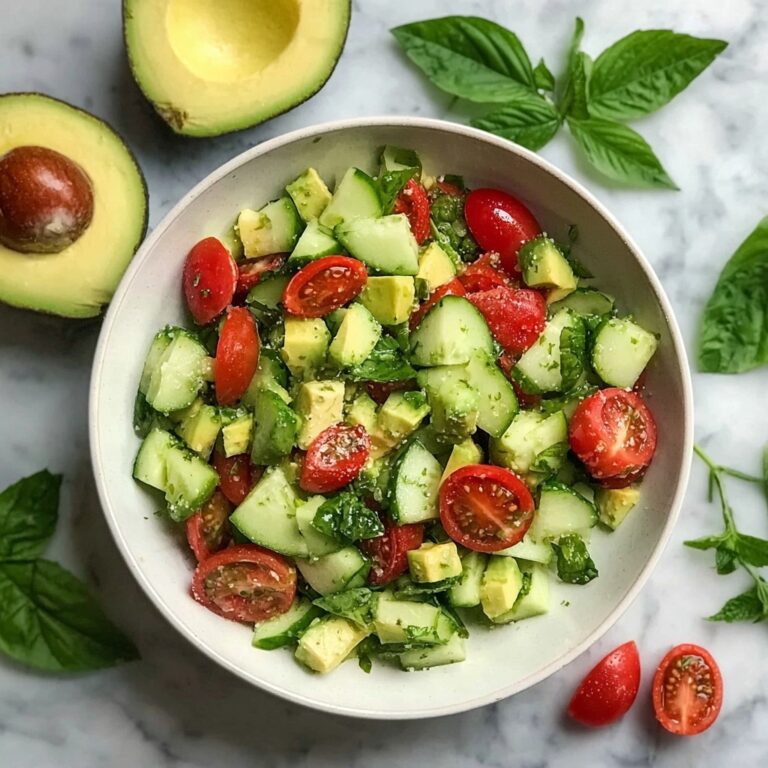 Cucumber Tomato Avocado Salad Recipe