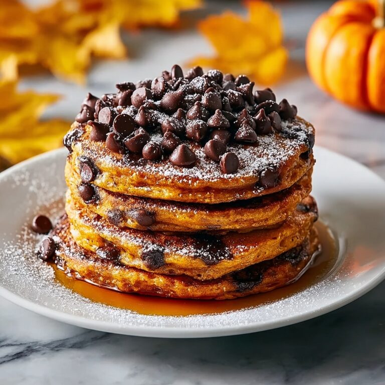 Fluffy Pumpkin Chocolate Chip Pancakes Recipe