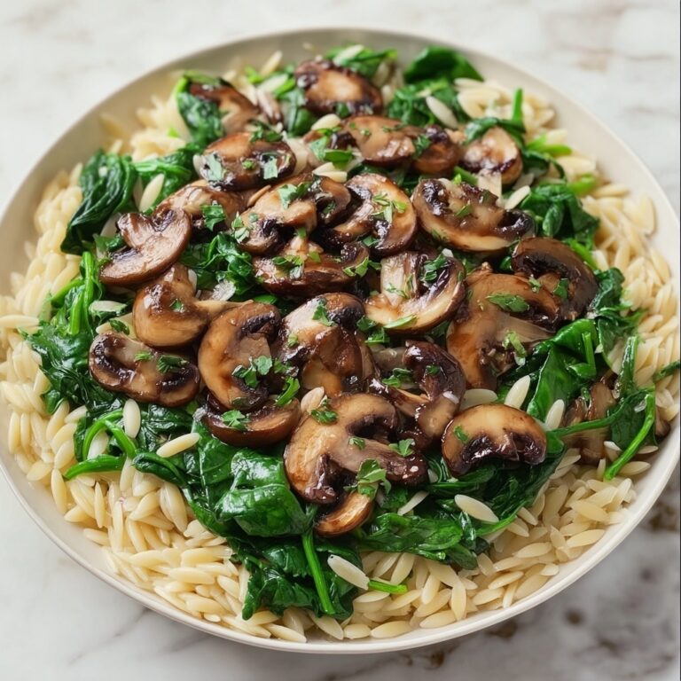 Mushroom and Spinach Orzo Recipe