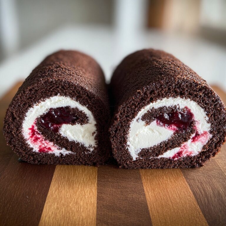 Chocolate Cherry Swiss Roll Recipe