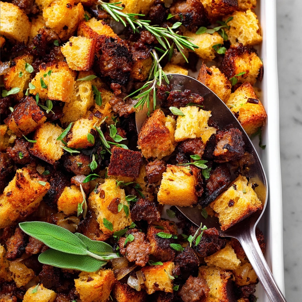 Vegan Sausage Stuffing Recipe - Recipe Image