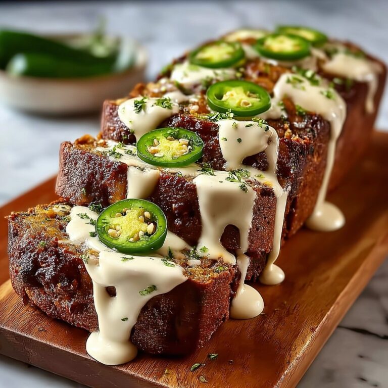 Smoky Jalapeño Popper Meatloaf with Creamy Ranch Drizzle Recipe