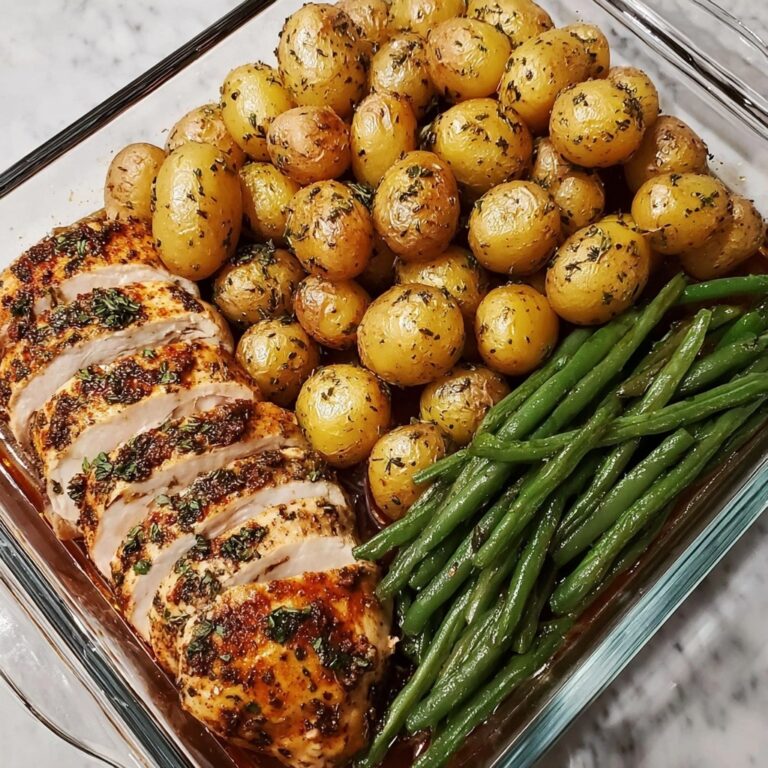 One-Pan Garlic Herb Chicken with Potatoes & Green Beans Recipe