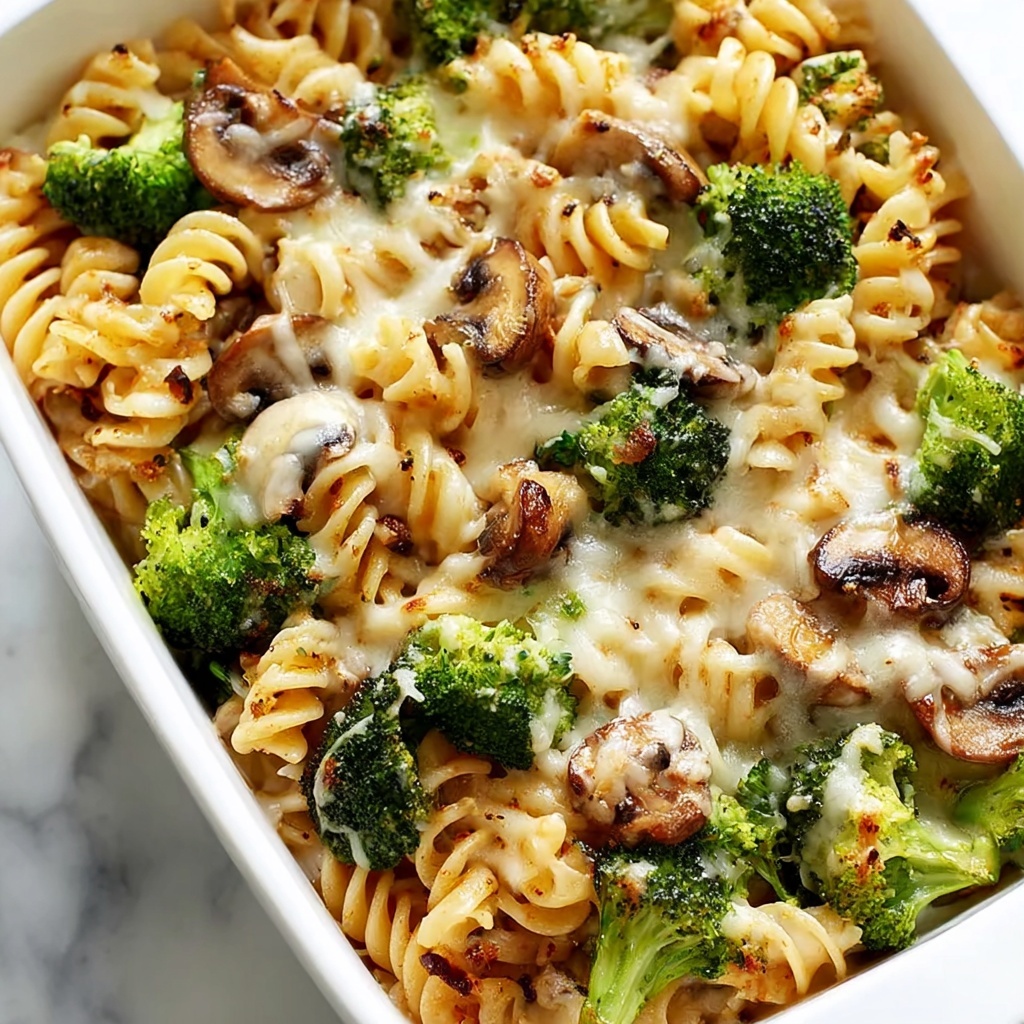 Healthier Broccoli Chicken Casserole with Whole-Wheat Rotini and Cheddar Recipe - Recipe Image